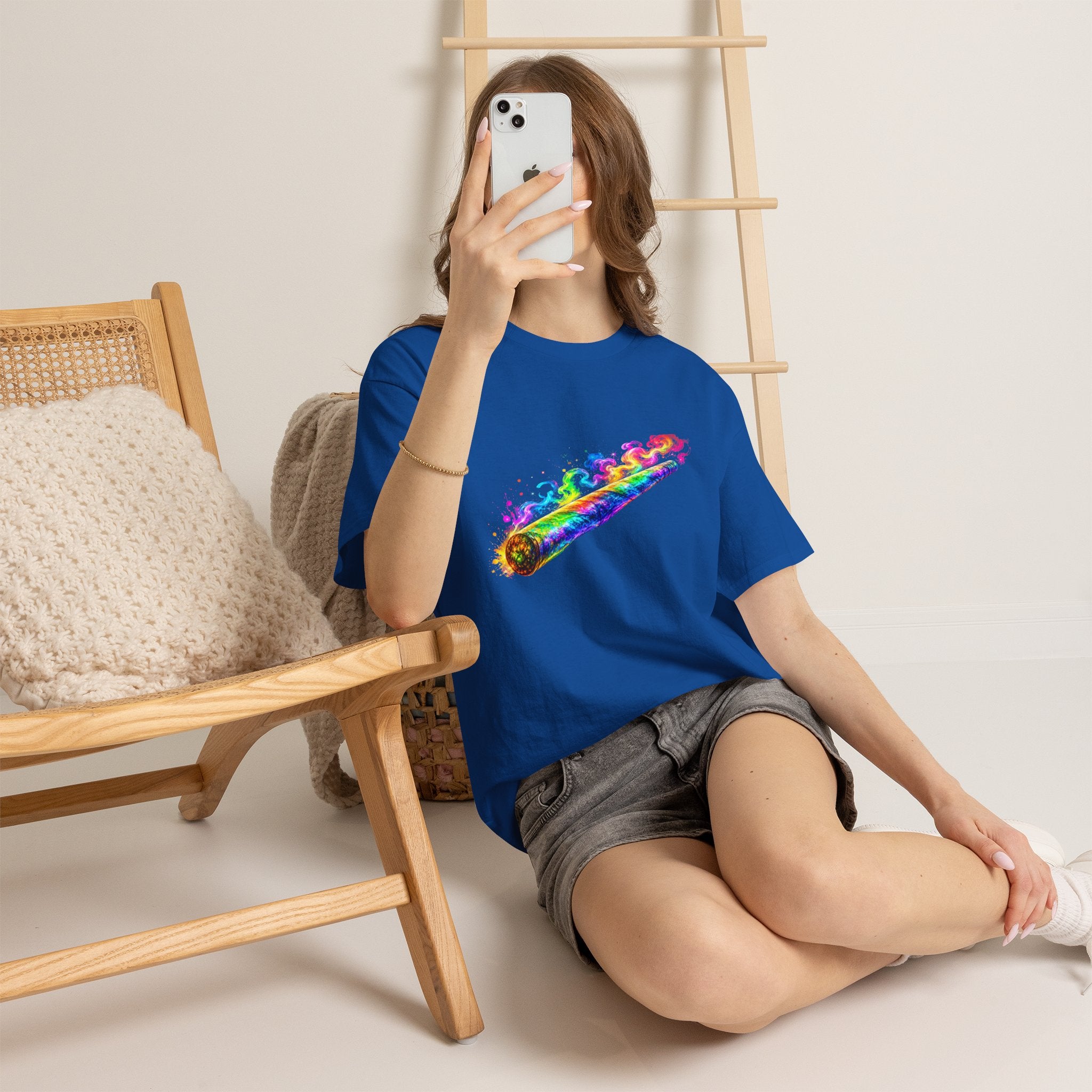 Rainbow Joint T-Shirt — Colorful Psychedelic Stoner Graphic Tee