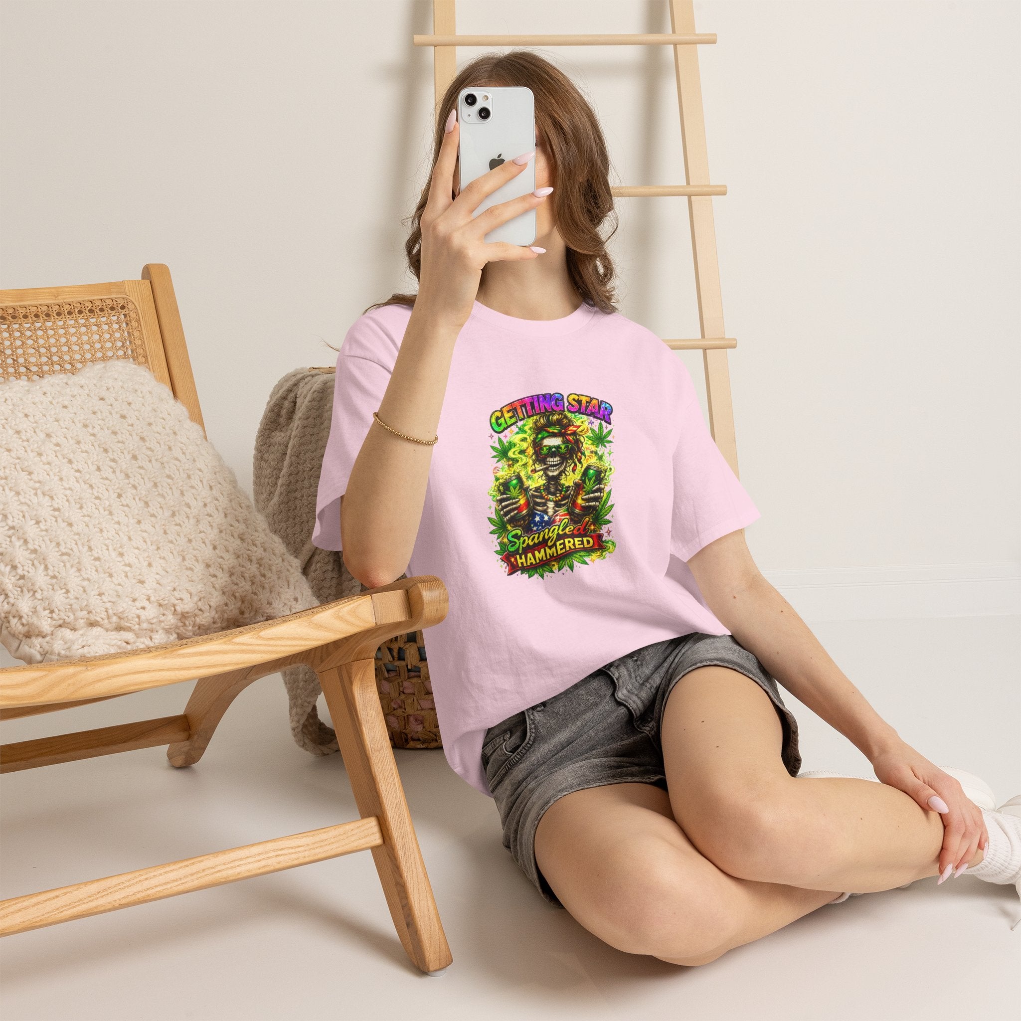 T-Shirt — "Getting Star Spangled & Hammered" Psychedelic Cannabis Holiday Tee