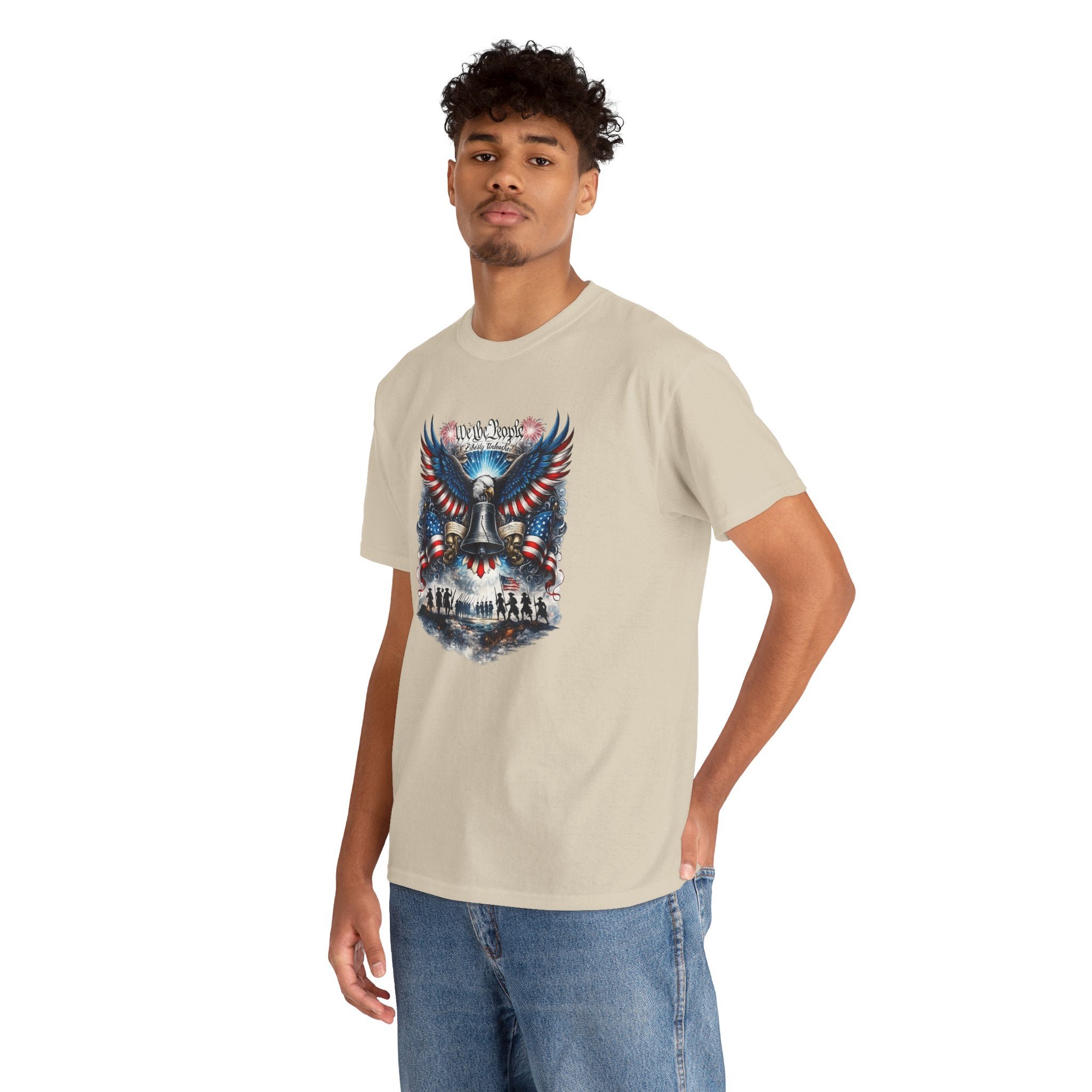 Patriotic Eagle Tee — "We the People" Liberty Bell Graphic T-Shirt