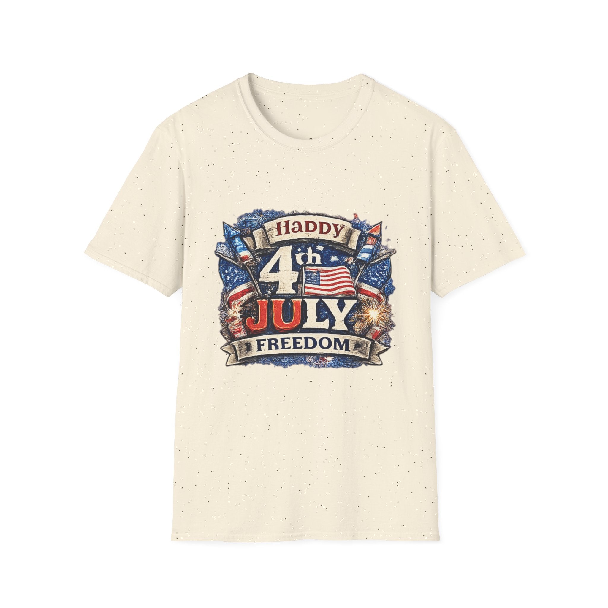 4th of July Freedom T-Shirt — Happy 4th Patriotic American Flag Design