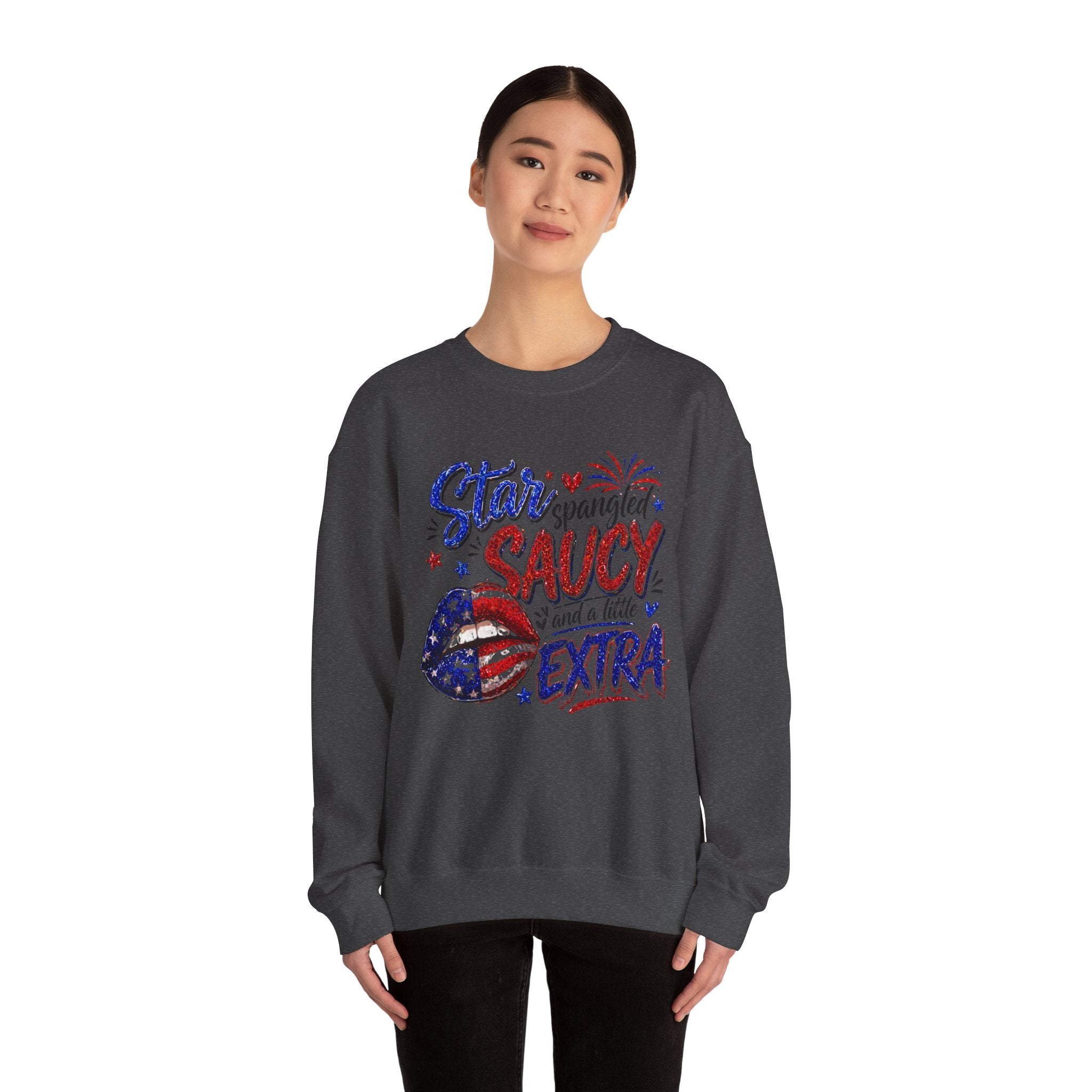 Patriotic 'Star Spangled Saucy & a Little Extra' Sweatshirt