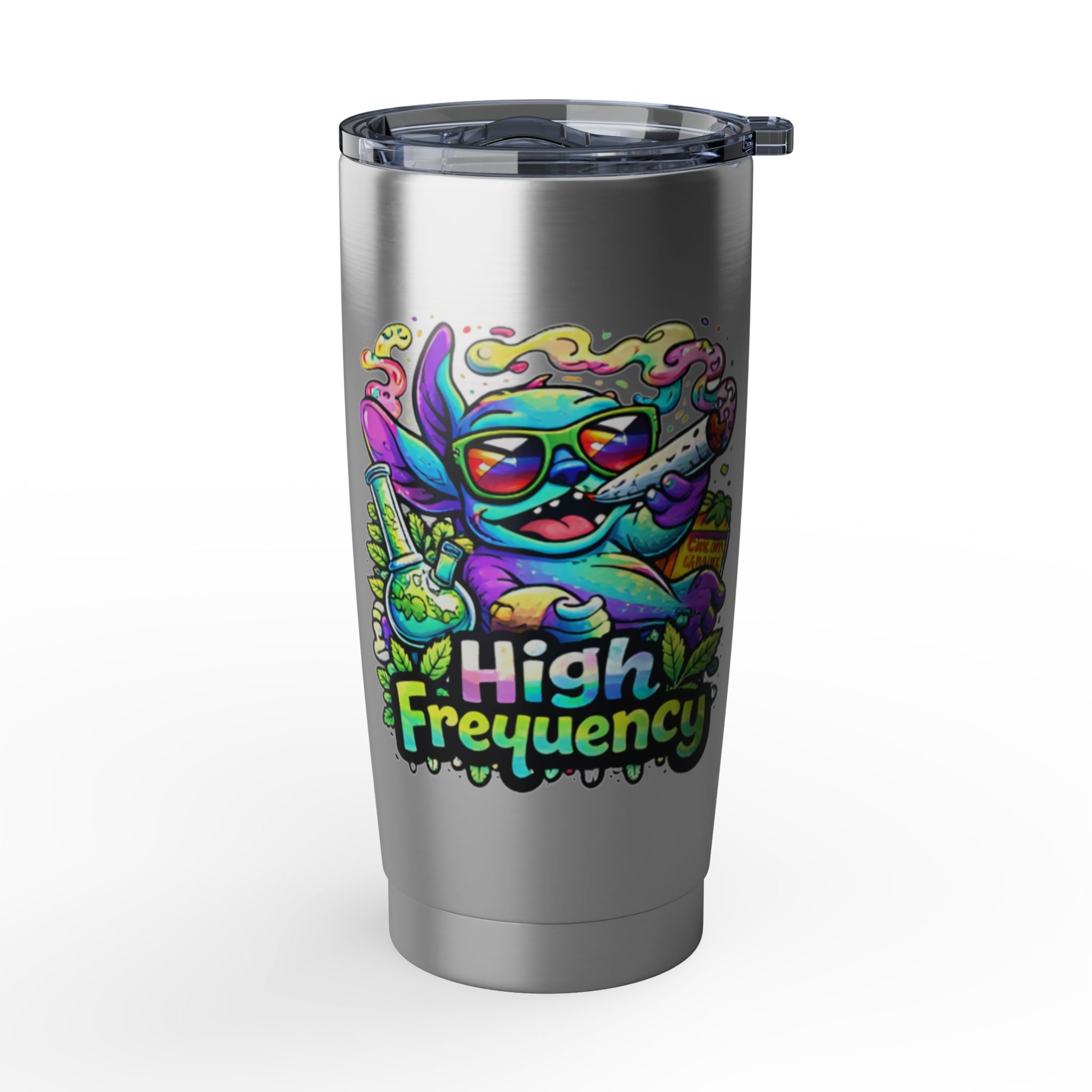 20oz Tumbler — Colorful Vagabond Travel Cup with 'Vagabond' Adventure Artwork