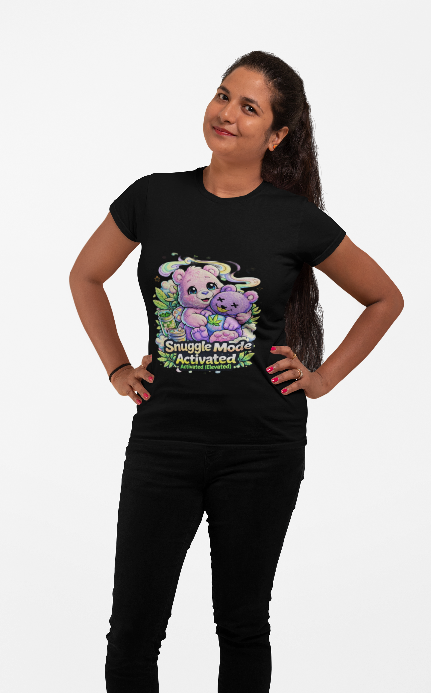Snuggle Mode Activated T-Shirt — Cute Bear Cuddle Graphic Tee