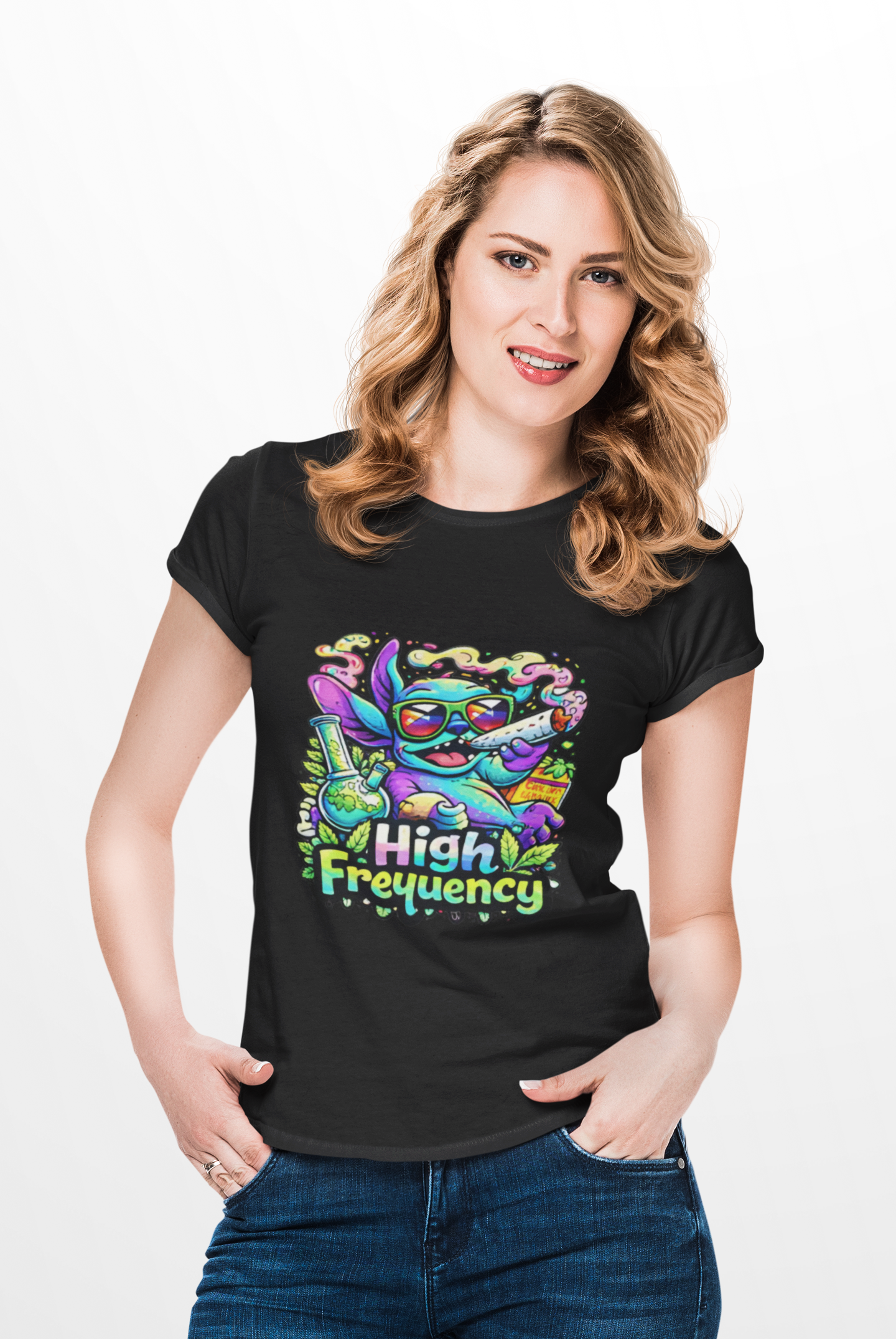 Psychedelic Cat 'High Frequency' Graphic Tee