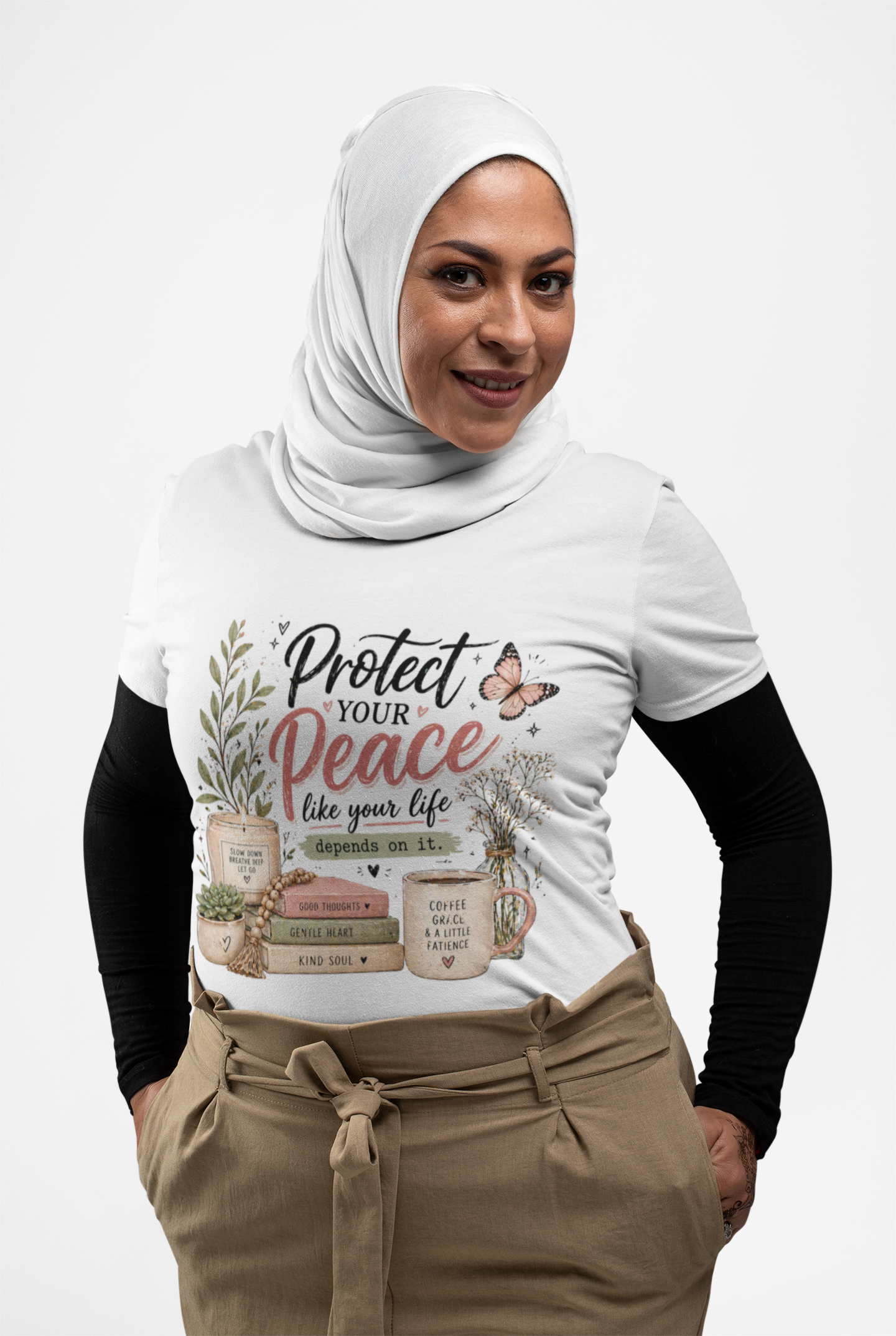 Protect Your Peace Tee — Inspirational Floral Graphic T-Shirt
