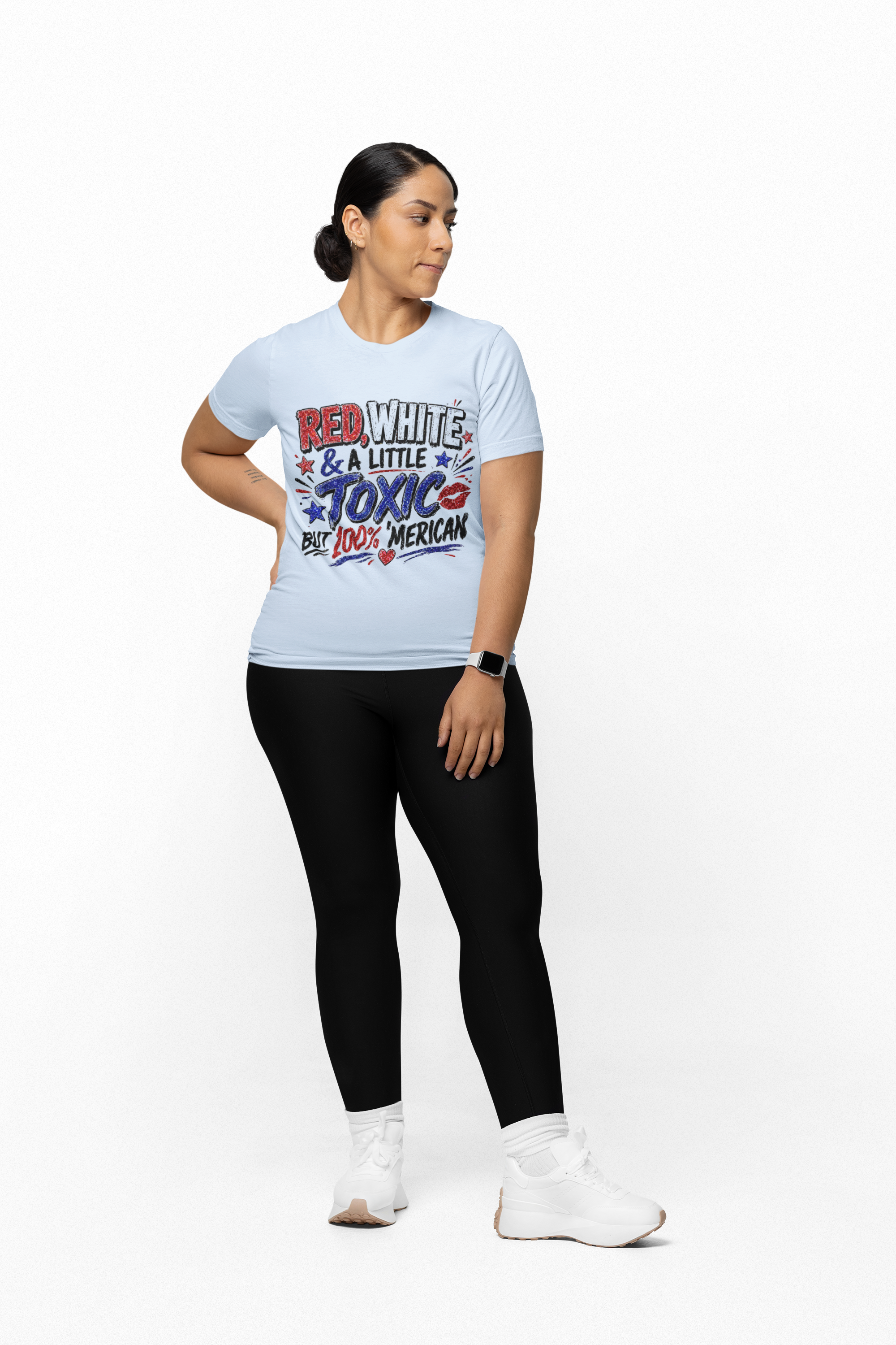 Patriotic 'Red, White & a Little Toxic but 100% Merican' Graphic Tee