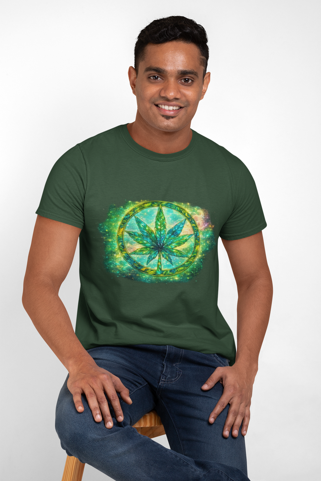 Marijuana Leaf Tie-Dye T-Shirt
