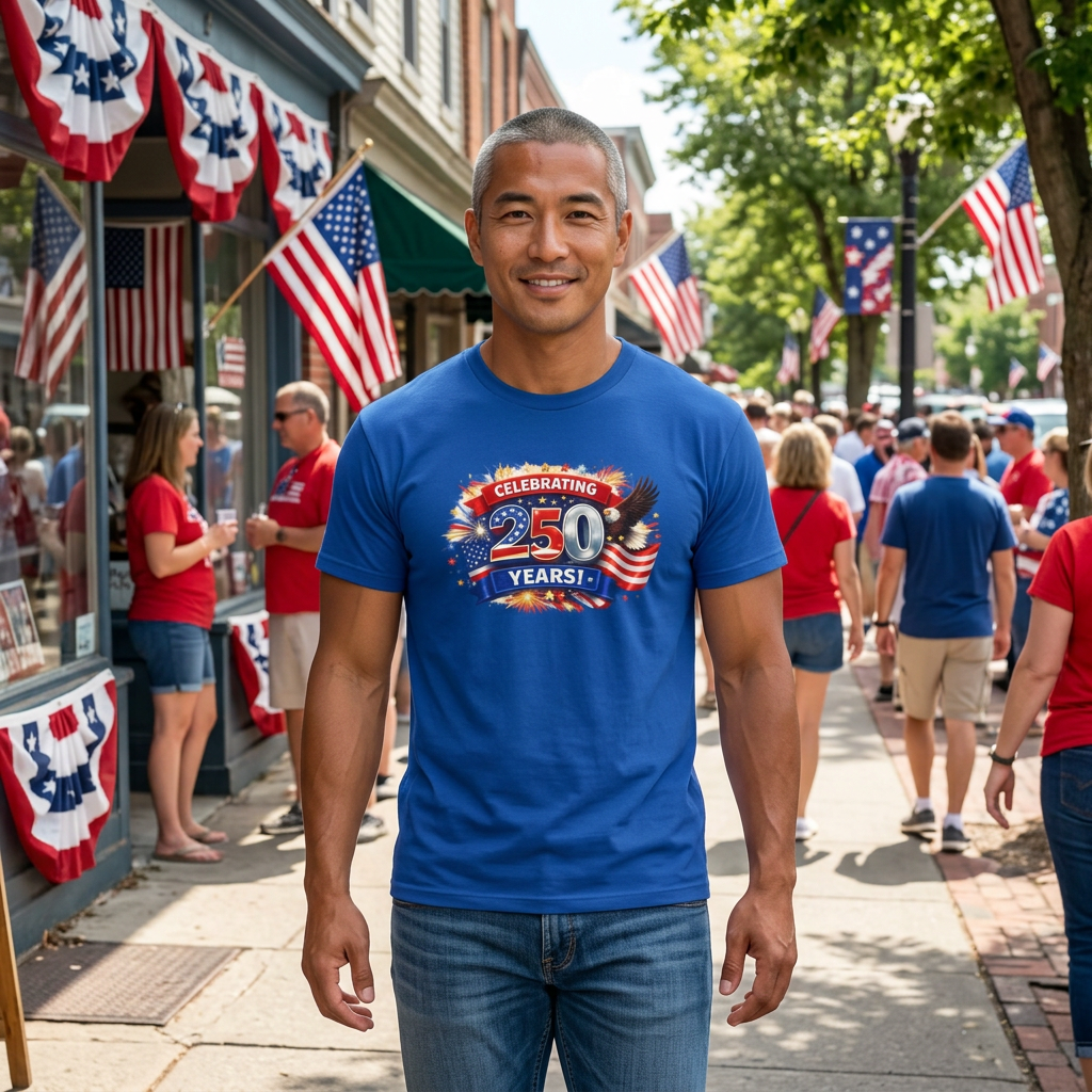 Celebrating 250 Years! Patriotic 250th Anniversary T-Shirt