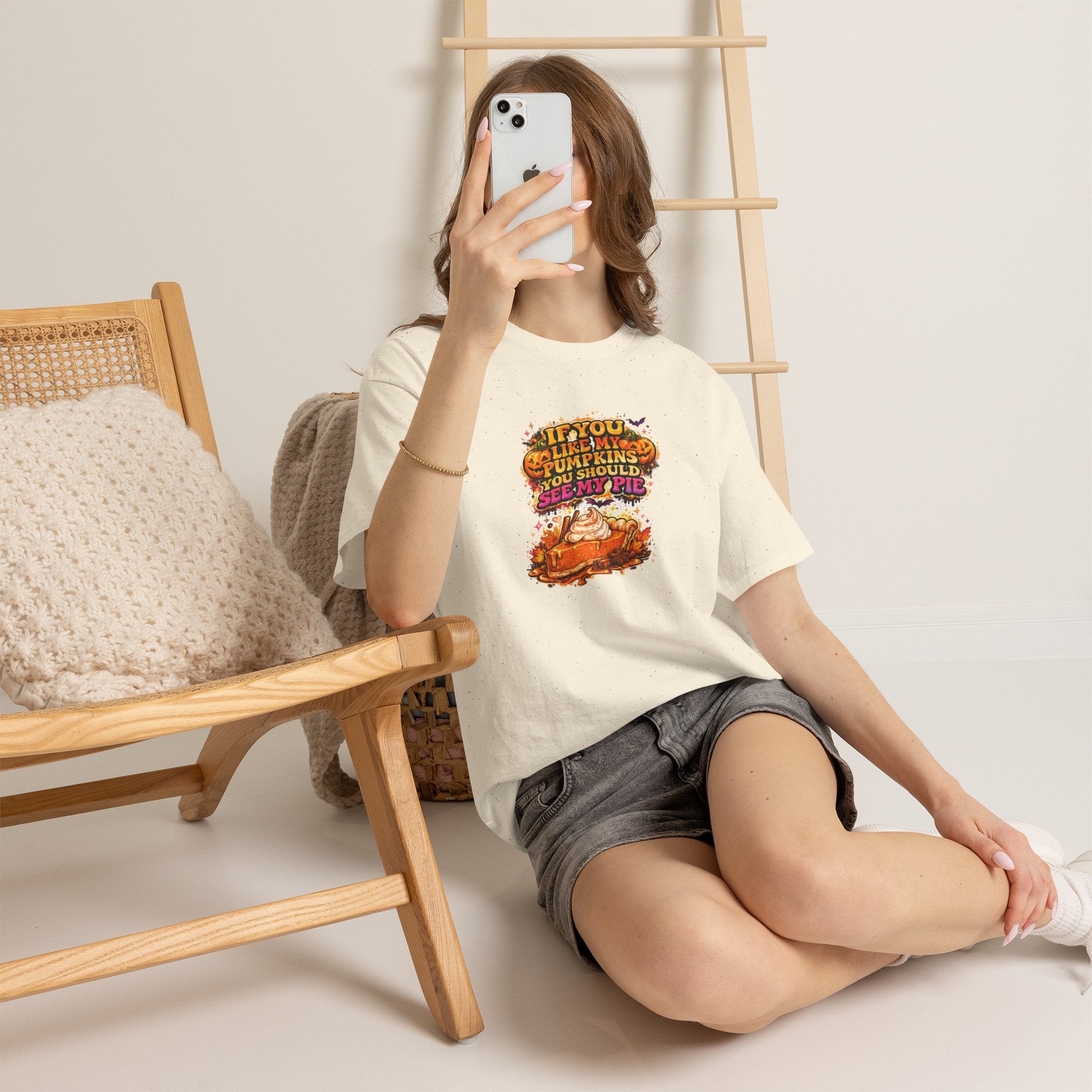 Pumpkin Pie Graphic Tee — "If You Like My Pumpkins You Should See My Pie" Fall Halloween Shirt