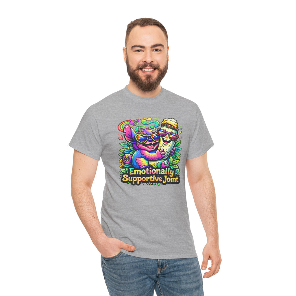 T-Shirt — "Emotionally Supportive Joint" Colorful Sloth & Ice Cream Graphic Tee