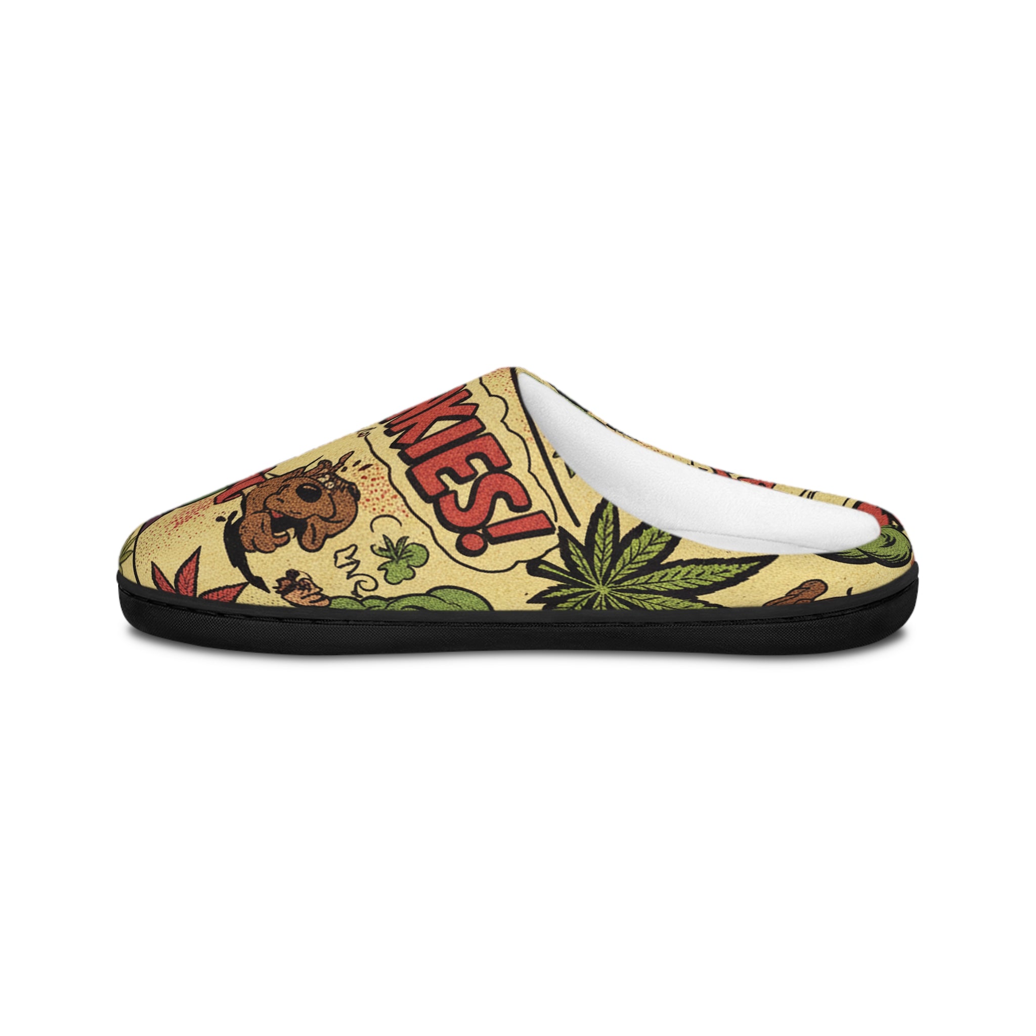 Retro Comic Monster Indoor Slippers — Vintage Horror Cartoon Design