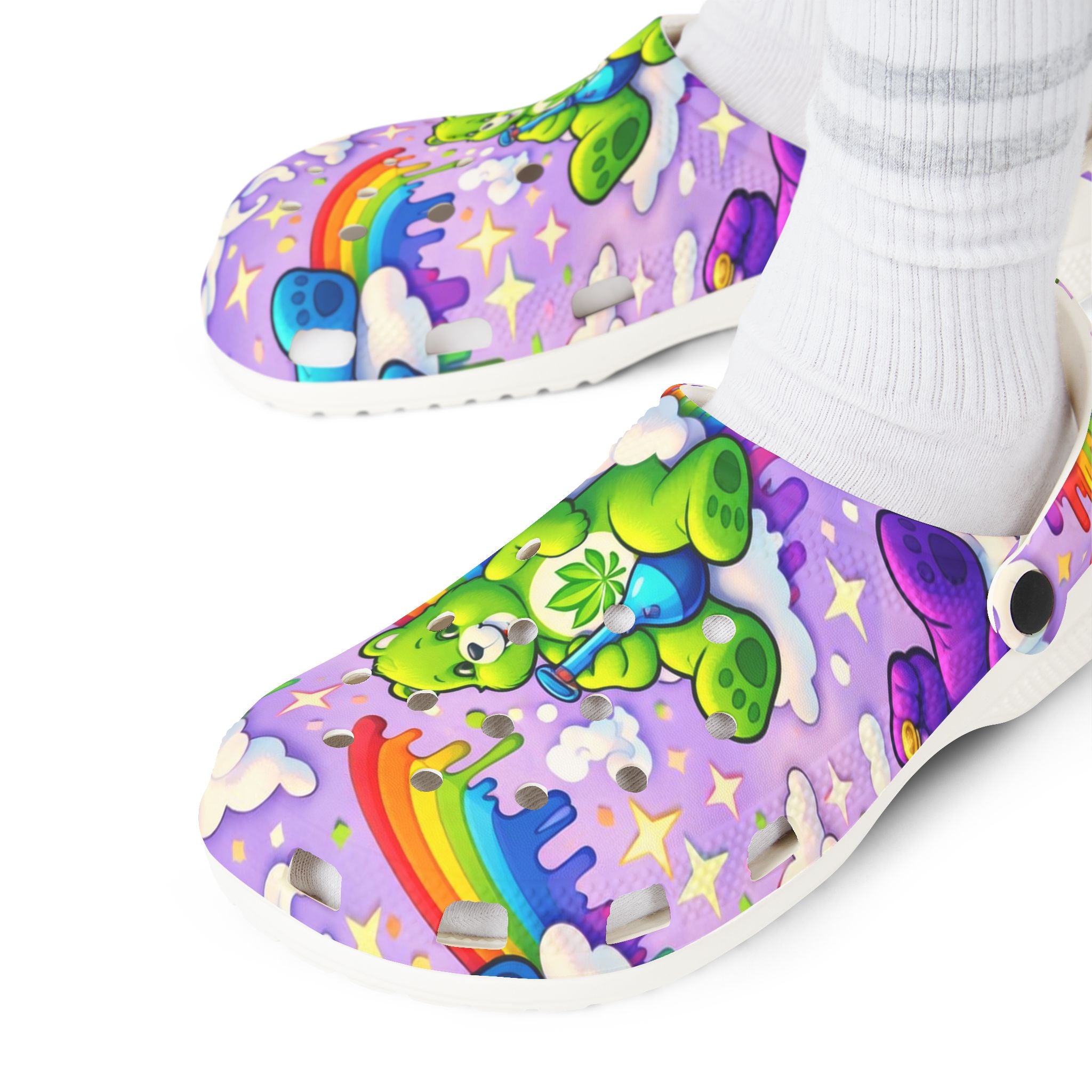 Care Bears Rainbow Clog — Colorful EVA Foam Slip-On Shoes