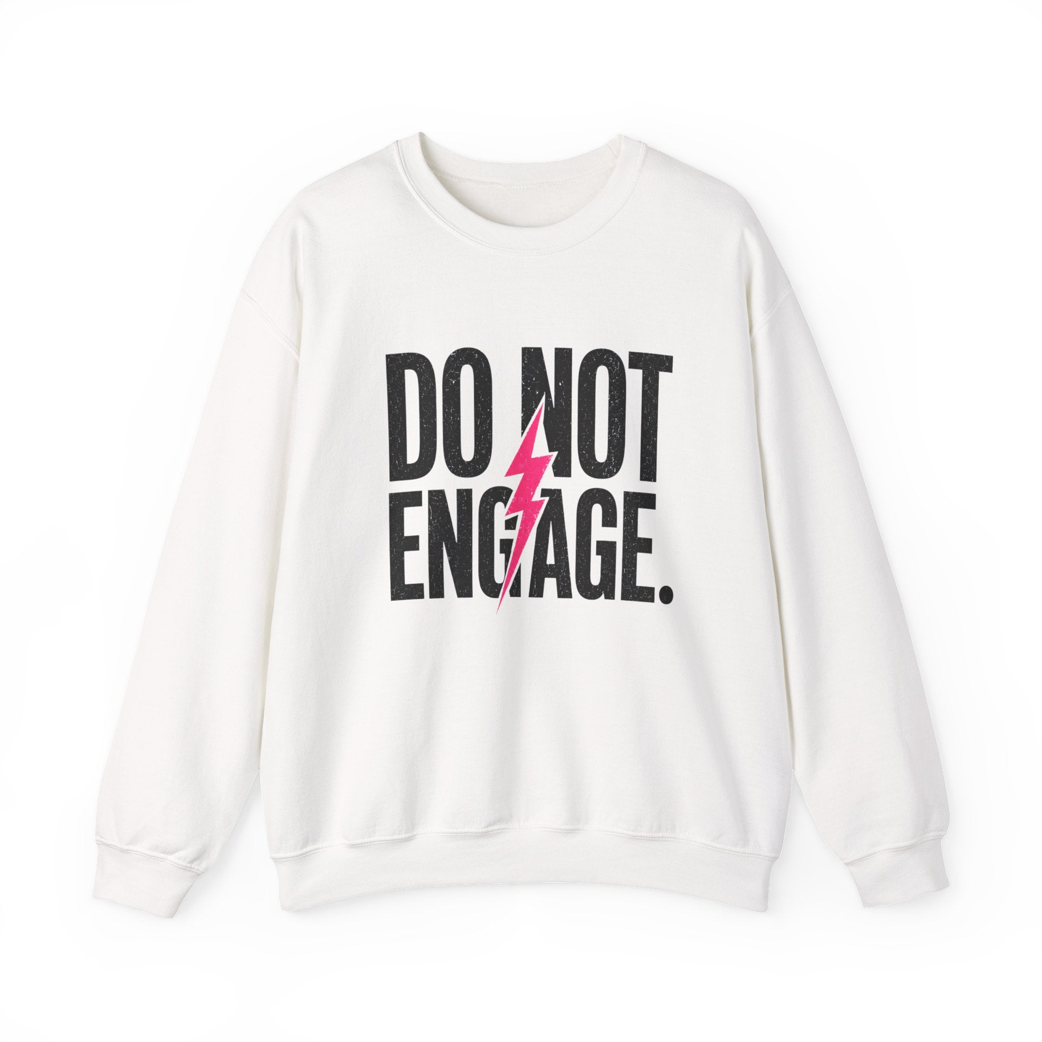 Do Not Engage Crewneck Sweatshirt – Bold Lightning Graphic Streetwear