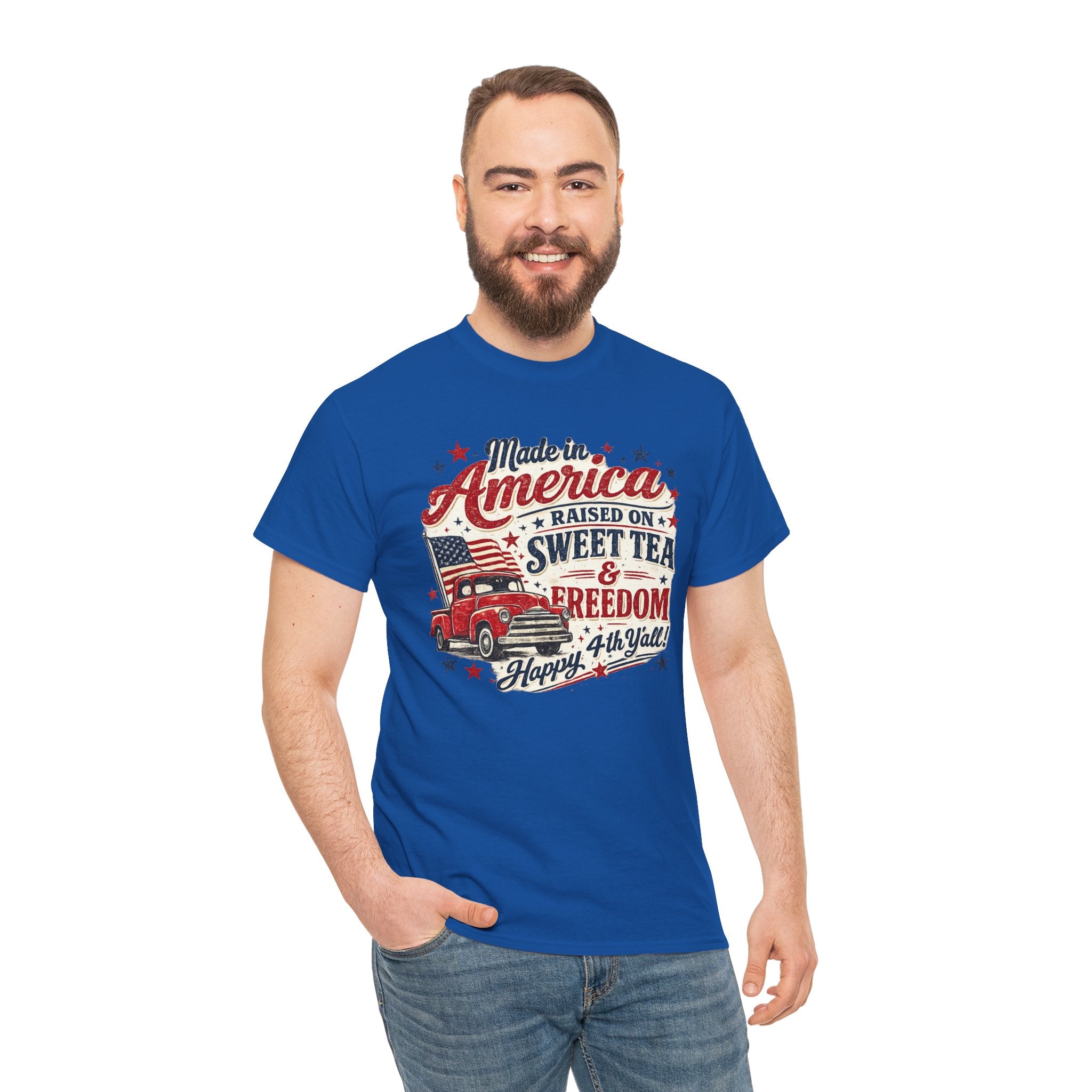 Made in America Sweet Tea & Freedom T-Shirt — 4th of July Patriotic Tee