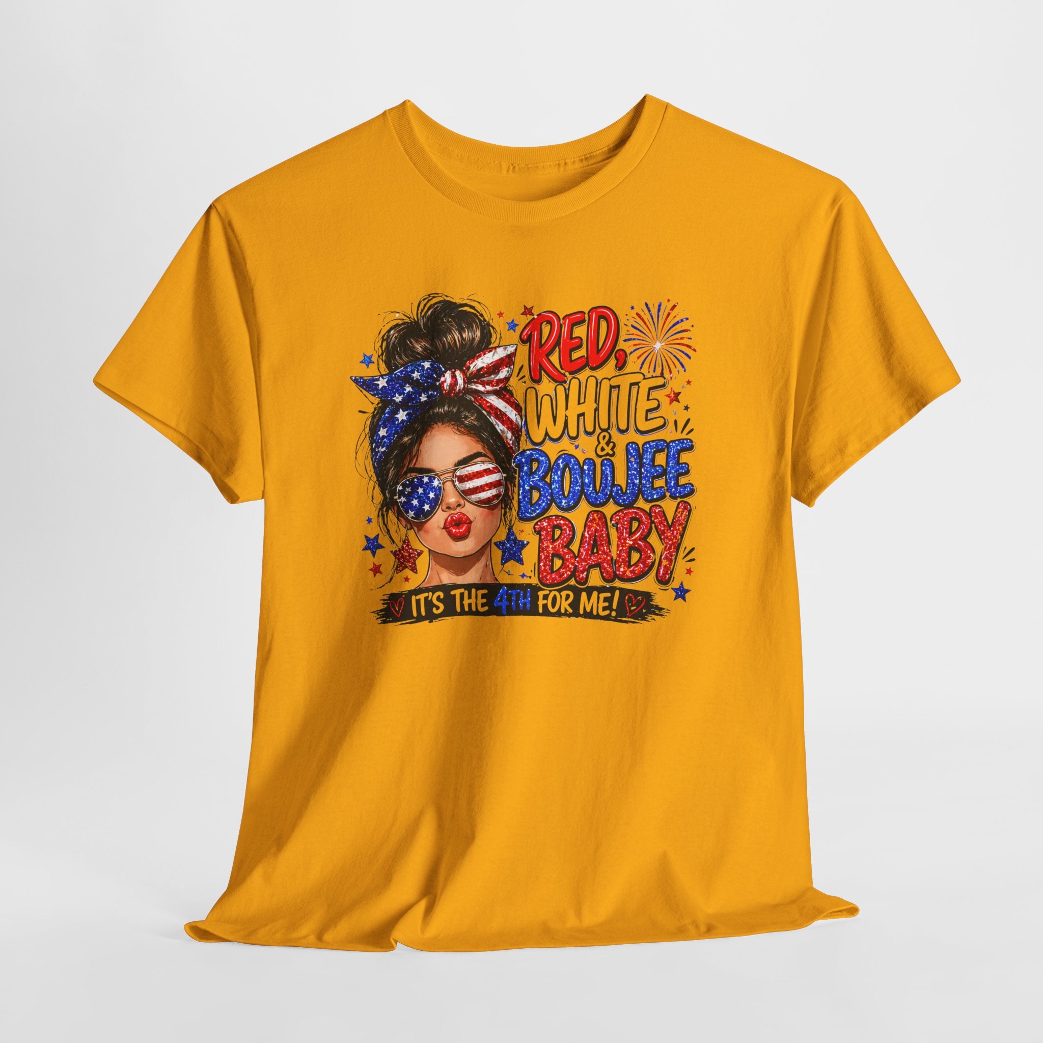 Patriotic 'Red White Boujee Baby' Tee – 4th of July Women's Graphic Shirt