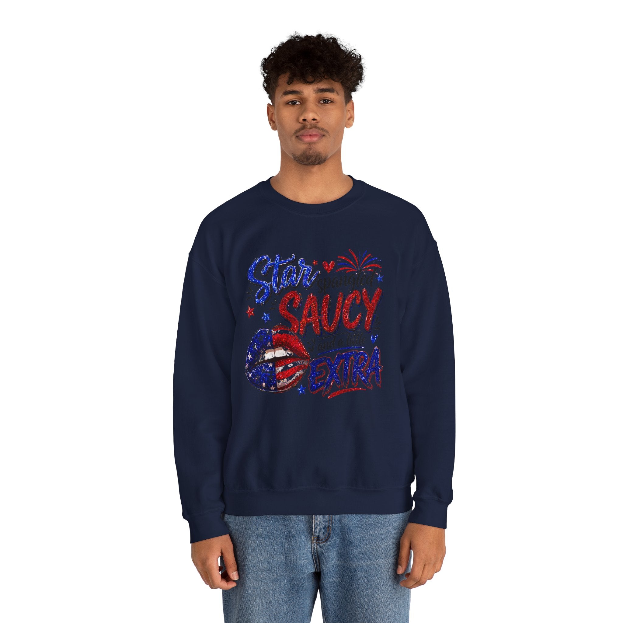 Patriotic 'Star Spangled Saucy & a Little Extra' Sweatshirt