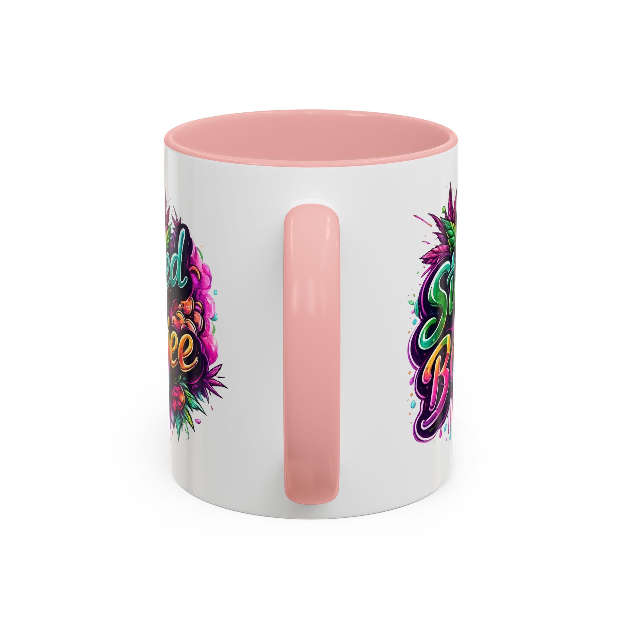Accent Coffee Mug — "Stoned and Boujee" Colorful Cannabis Art