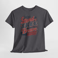 Patriotic Tee — "Sweet Land Free Because of the Brave" American Flag Shirt