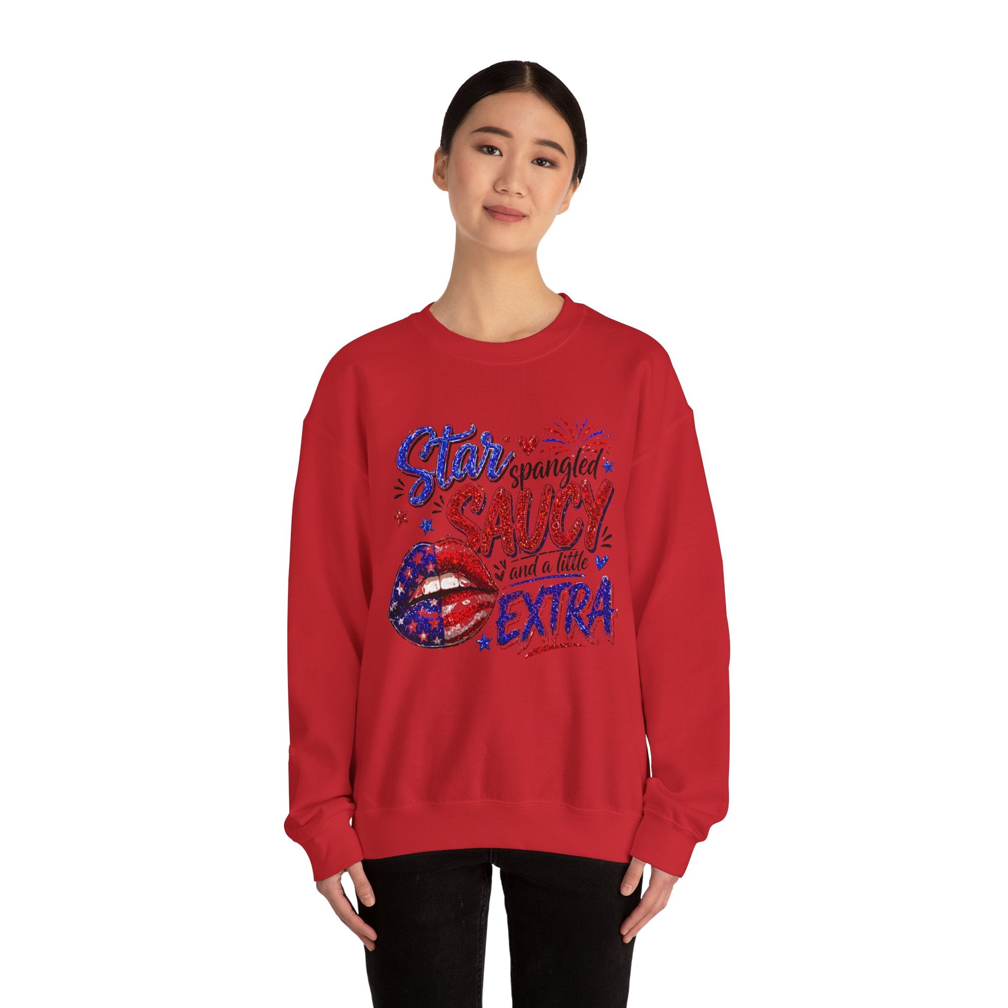 Patriotic 'Star Spangled Saucy & a Little Extra' Sweatshirt