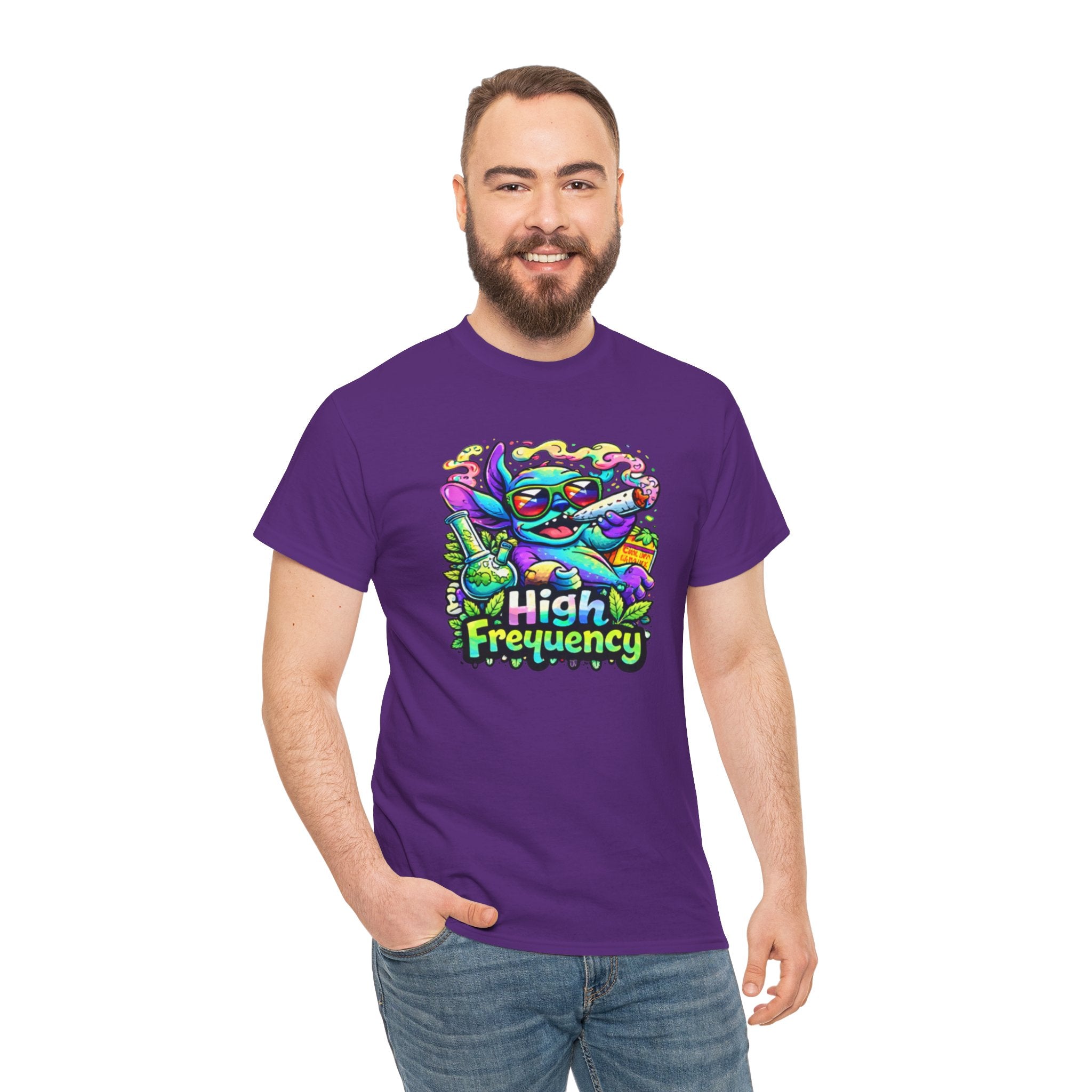 Psychedelic Cat 'High Frequency' Graphic Tee