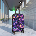 Cosmic Candy Bears Carry-On Suitcase – Purple Dreamscape Luggage with Moon & Cloud Bears