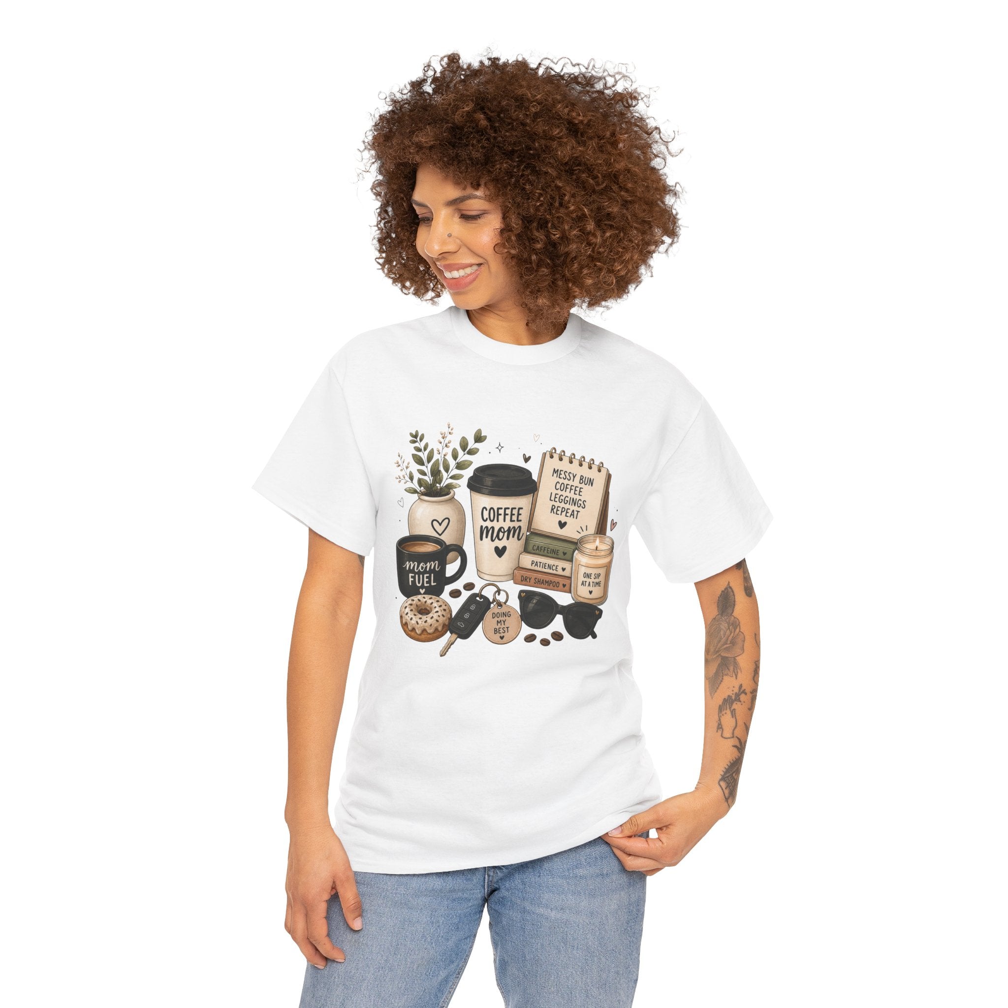 Coffee Mom Tee — Cute Coffee & Cookies Graphic T-Shirt