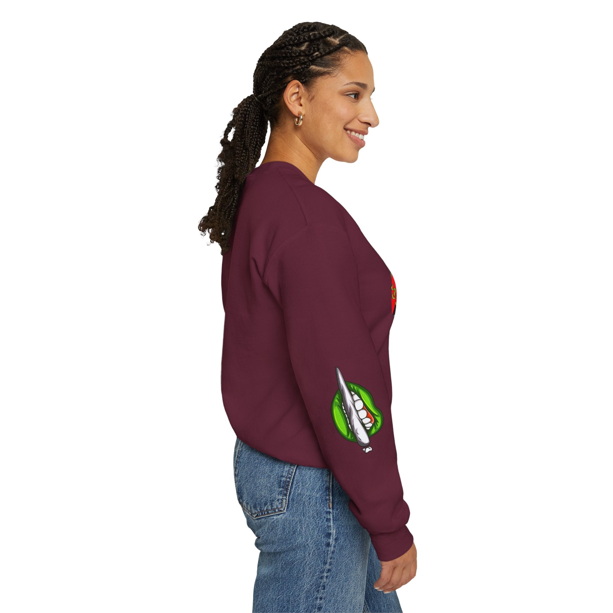 Stoner Chicks Crewneck Sweatshirt — Retro Cannabis Graphic