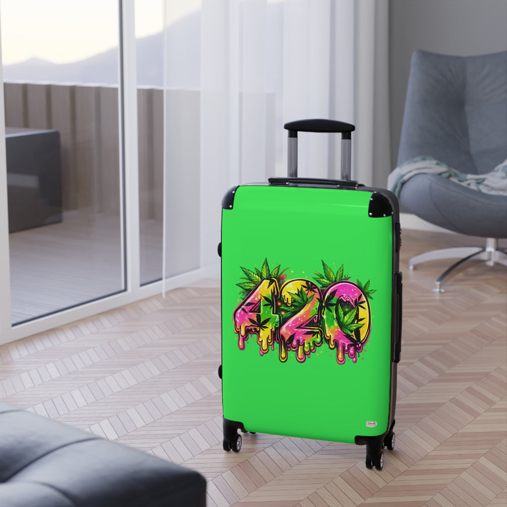 420 Graffiti Carry-On Suitcase — Colorful Stoner Travel Luggage