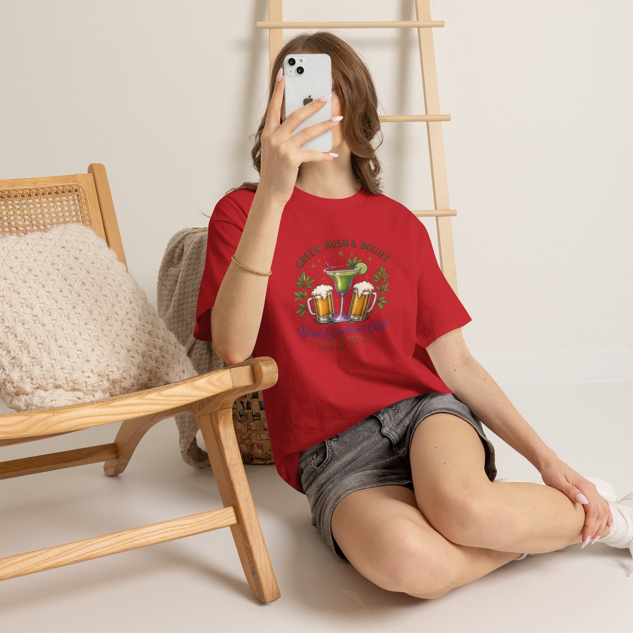 Weed & Cocktail Club Tee — Green, Kush & Boujee Cannabis Cocktail T-Shirt