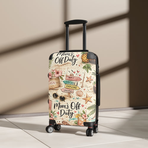 Carry-On Suitcase — "Mom's Off Duty" Beach Travel Luggage