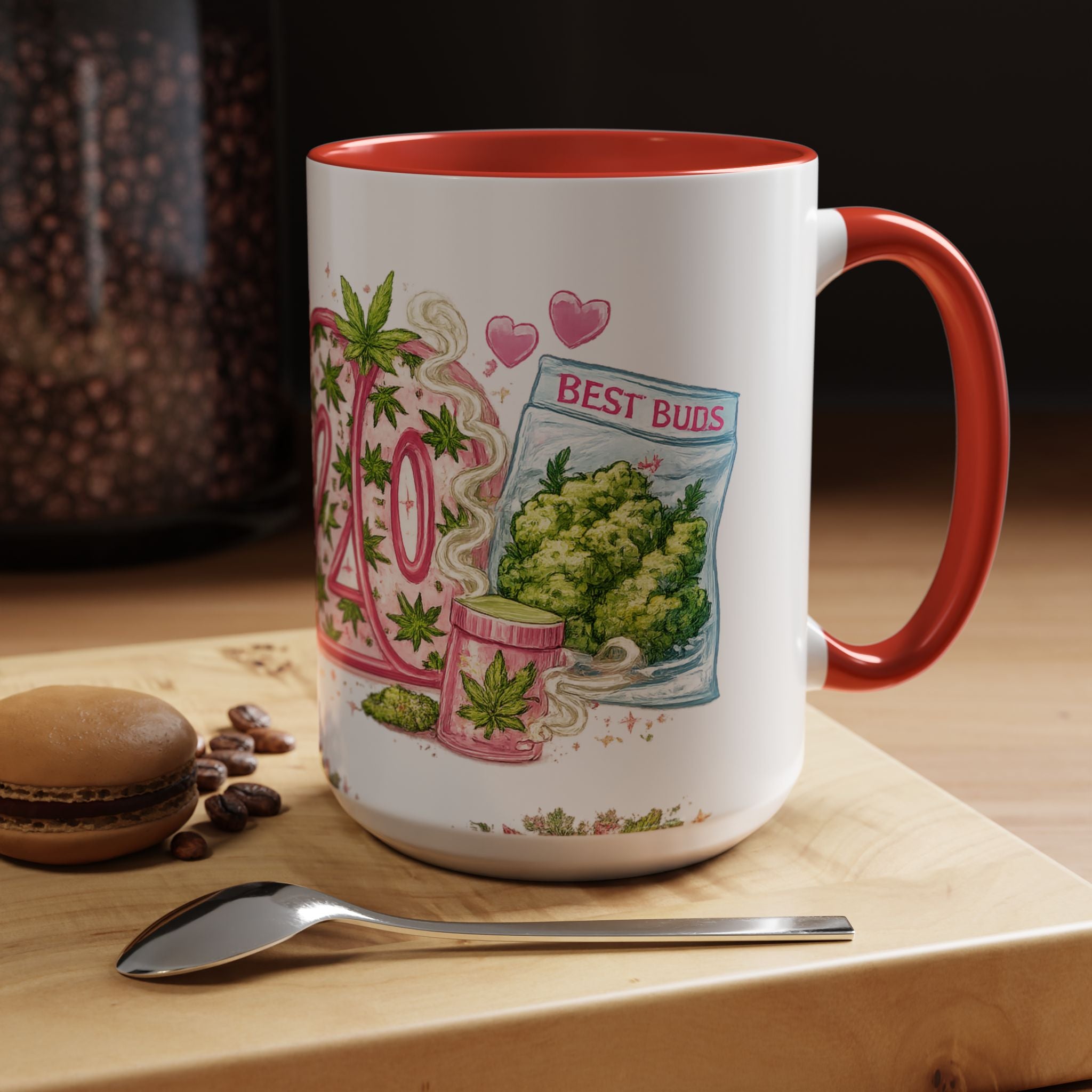420 Cannabis Coffee Mug — 'Best Buds' Accent Tea Cup (11/15oz)