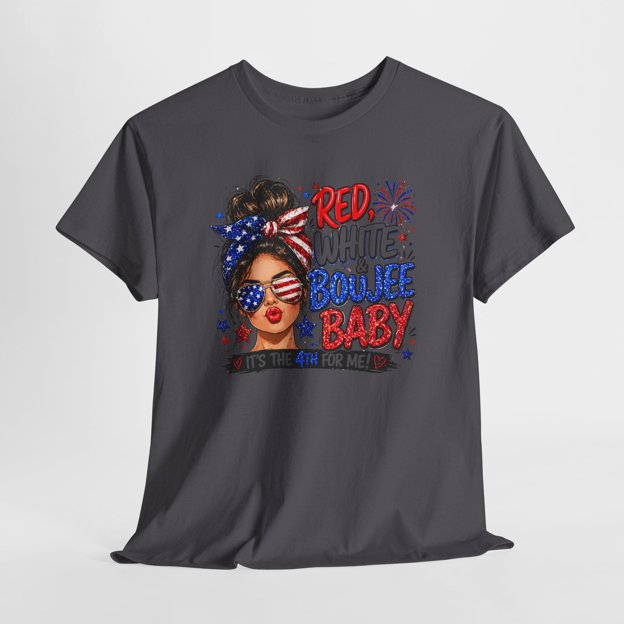 Patriotic 'Red White Boujee Baby' Tee – 4th of July Women's Graphic Shirt