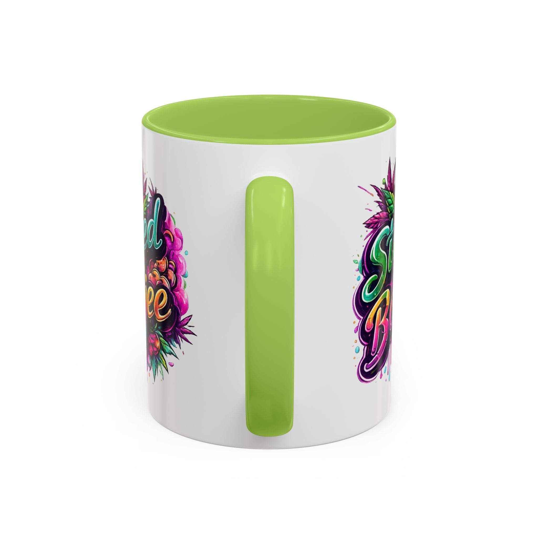 Accent Coffee Mug — "Stoned and Boujee" Colorful Cannabis Art