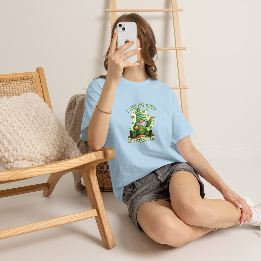 Gnome Cannabis Tee — "I Like Big Buds and I Cannot Lie" Graphic T-Shirt
