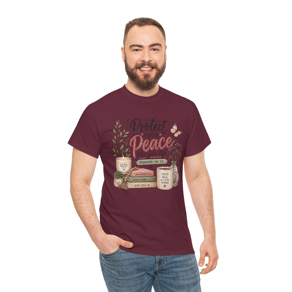 Protect Your Peace Tee — Inspirational Floral Graphic T-Shirt