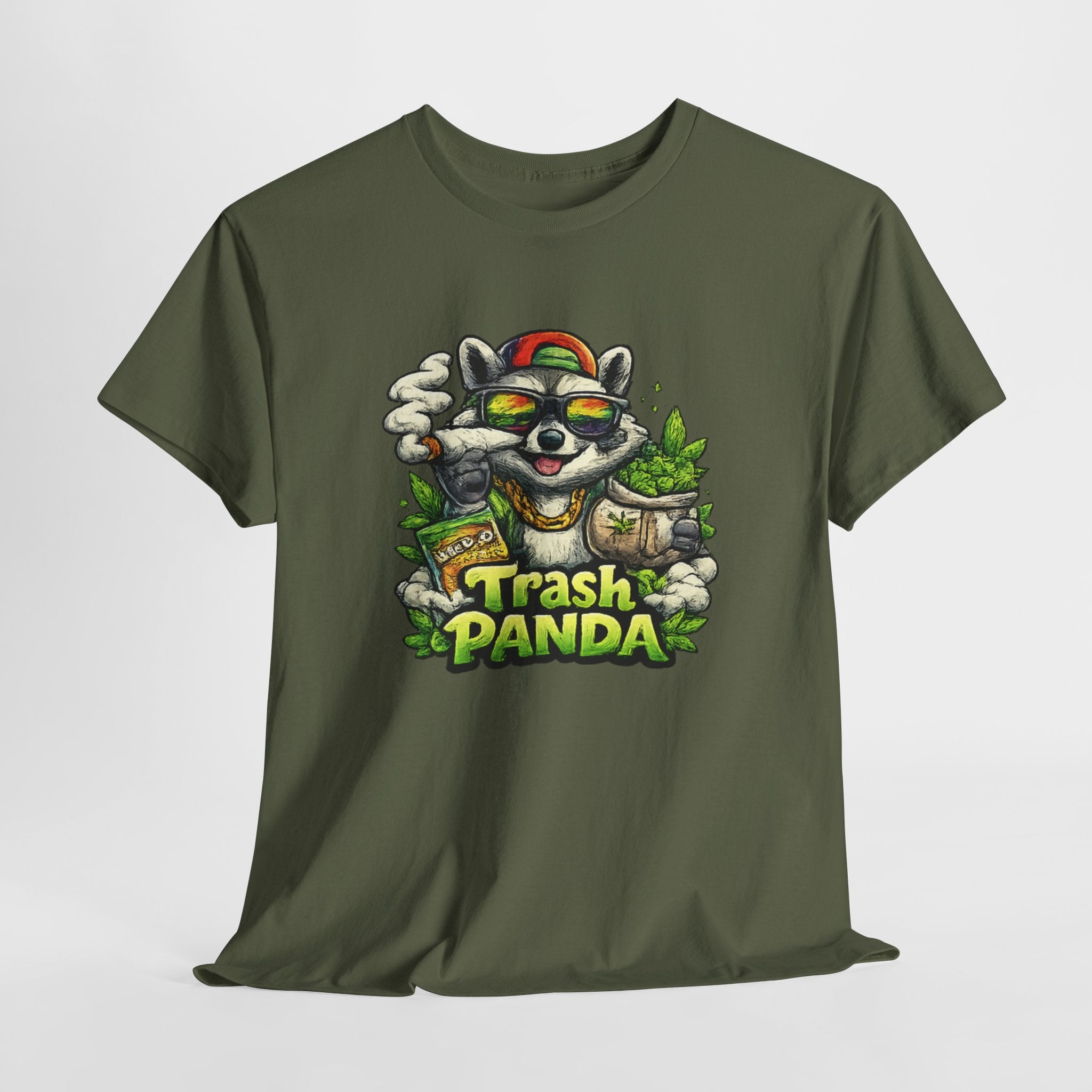 Trash Panda Graphic Tee — Funny Raccoon Streetwear Shirt