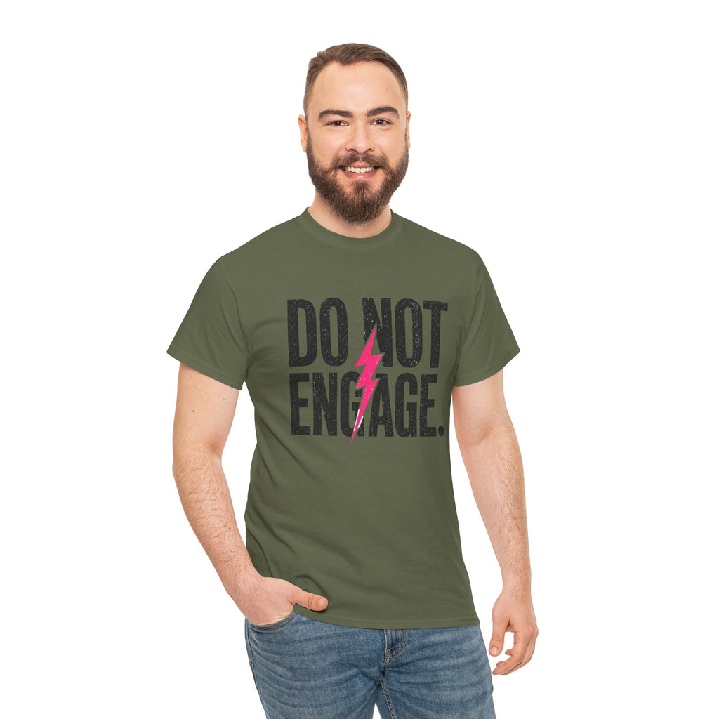 Do Not Engage Lightning Tee — Funny Bold Graphic T‑Shirt
