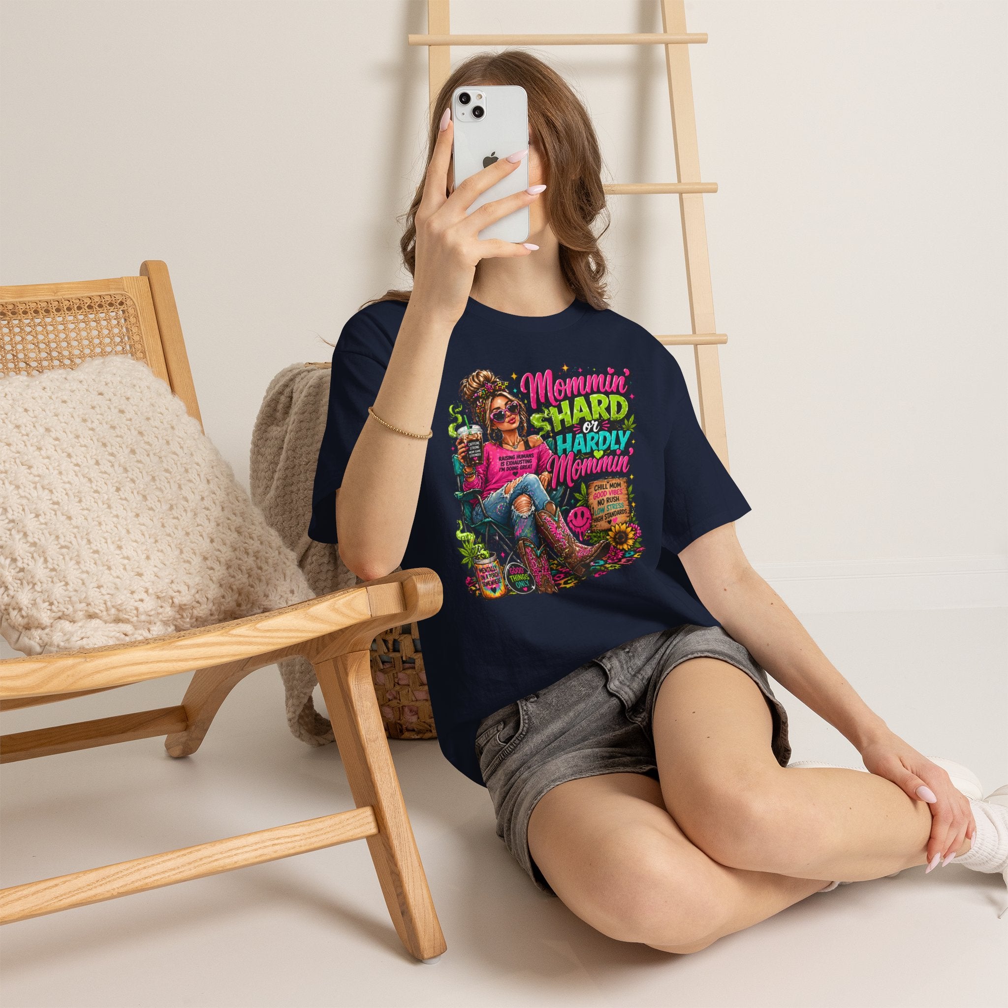 Mommin' Hard & Hardly Mommin' T-Shirt – Funny Mom Vacation Tee