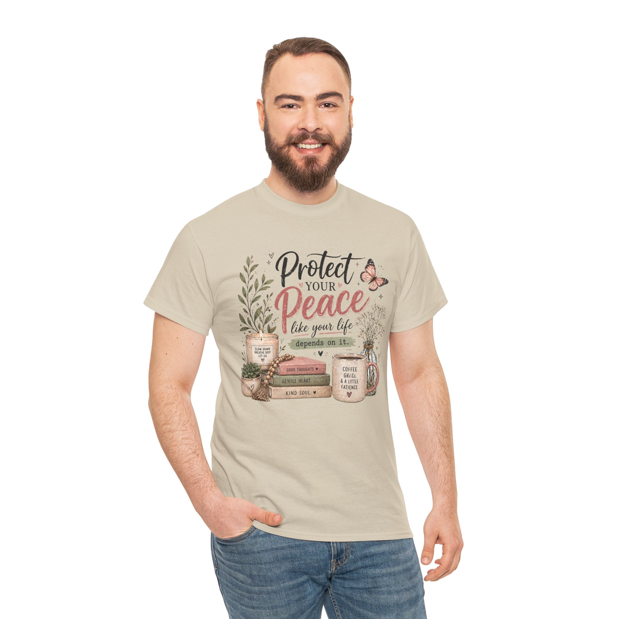 Protect Your Peace Tee — Inspirational Floral Graphic T-Shirt