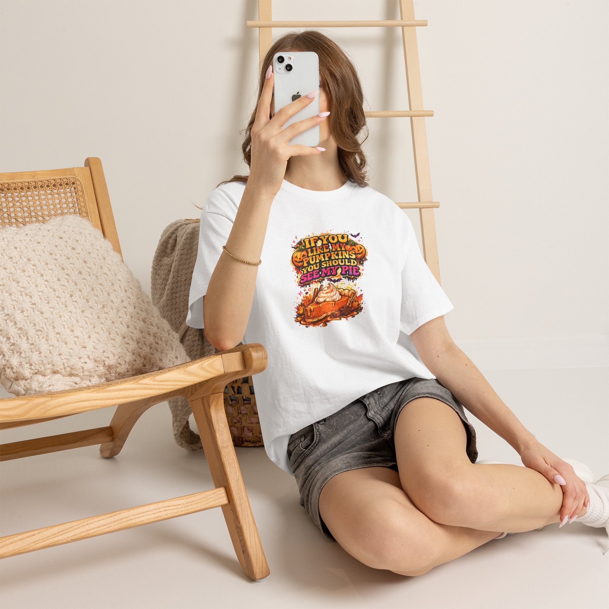 Pumpkin Pie Graphic Tee — "If You Like My Pumpkins You Should See My Pie" Fall Halloween Shirt