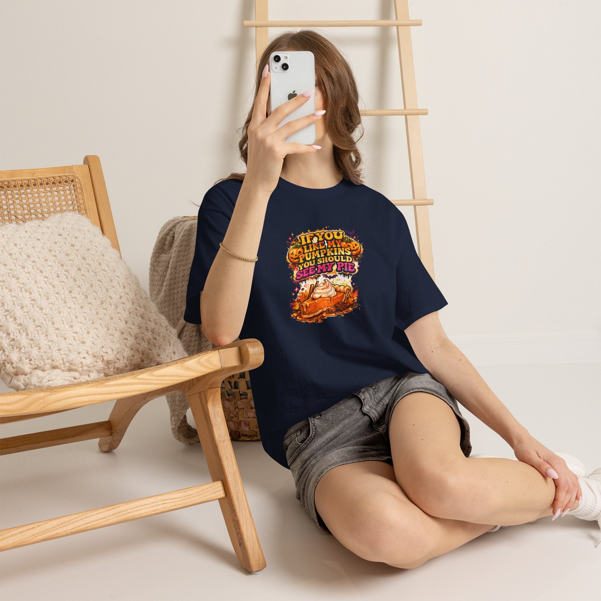 Pumpkin Pie Graphic Tee — "If You Like My Pumpkins You Should See My Pie" Fall Halloween Shirt