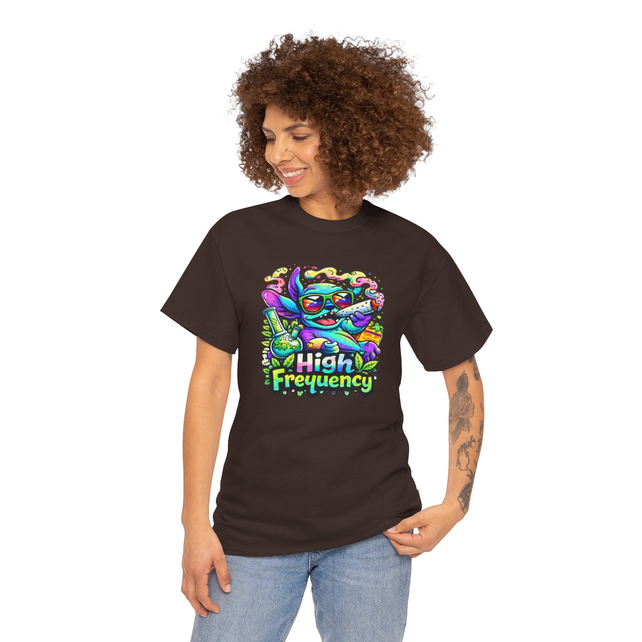 Psychedelic Cat 'High Frequency' Graphic Tee