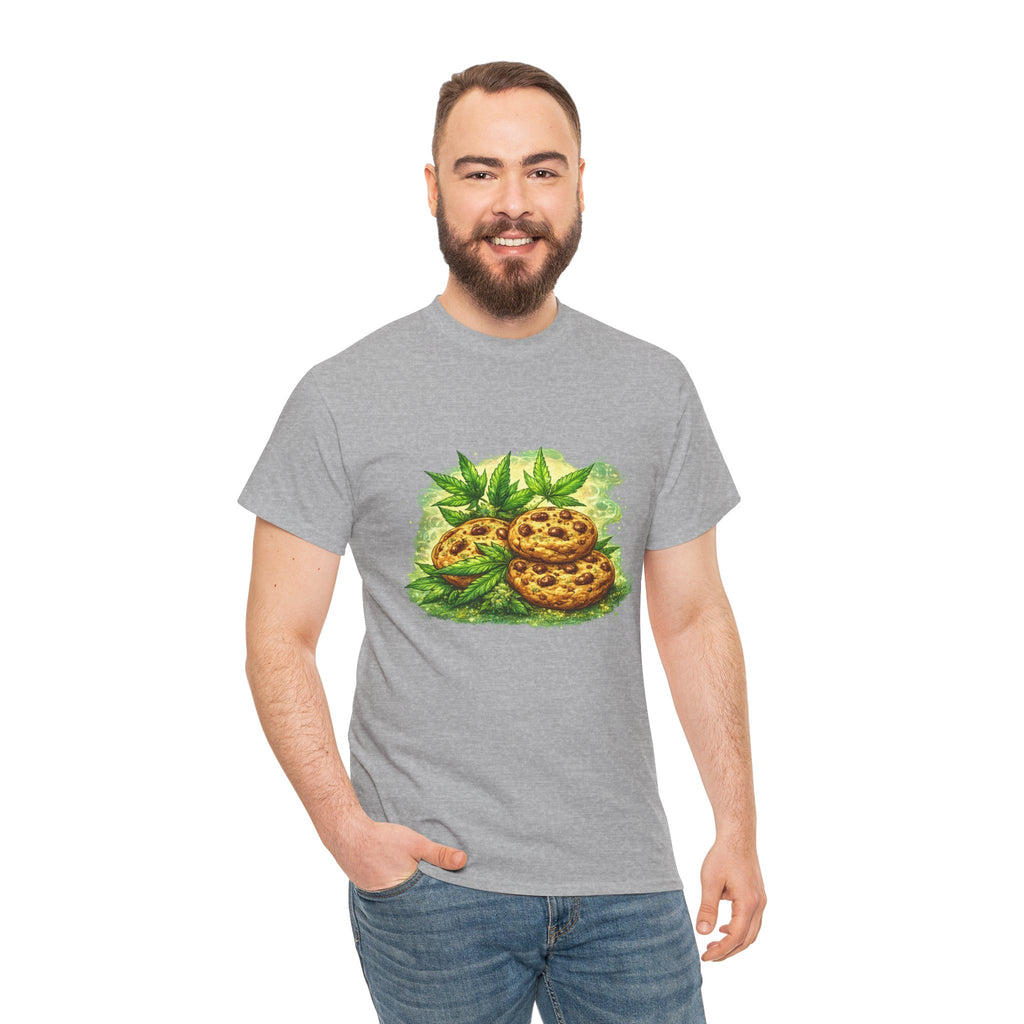 Cookie & Basil Garden Tee — Cute Baked Goods Illustration T-Shirt