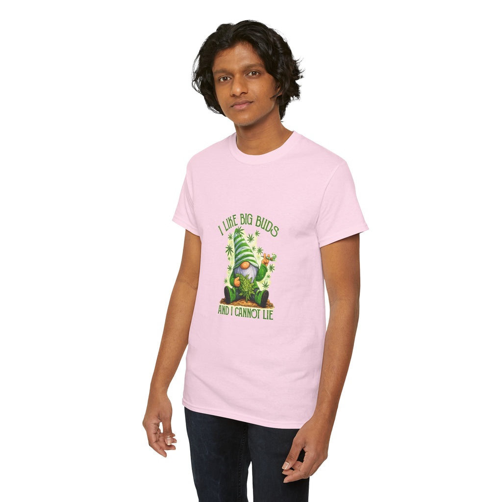 Gnome Cannabis Tee — "I Like Big Buds and I Cannot Lie" Graphic T-Shirt