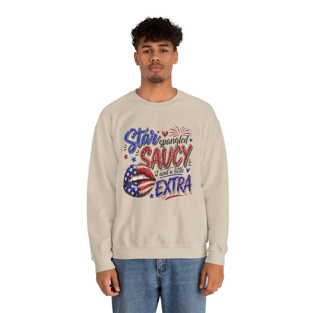 Patriotic 'Star Spangled Saucy & a Little Extra' Sweatshirt