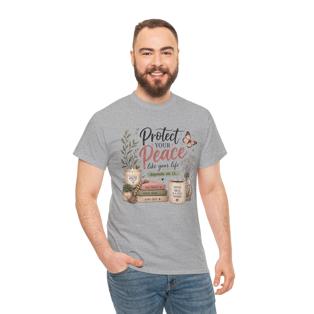 Protect Your Peace Tee — Inspirational Floral Graphic T-Shirt