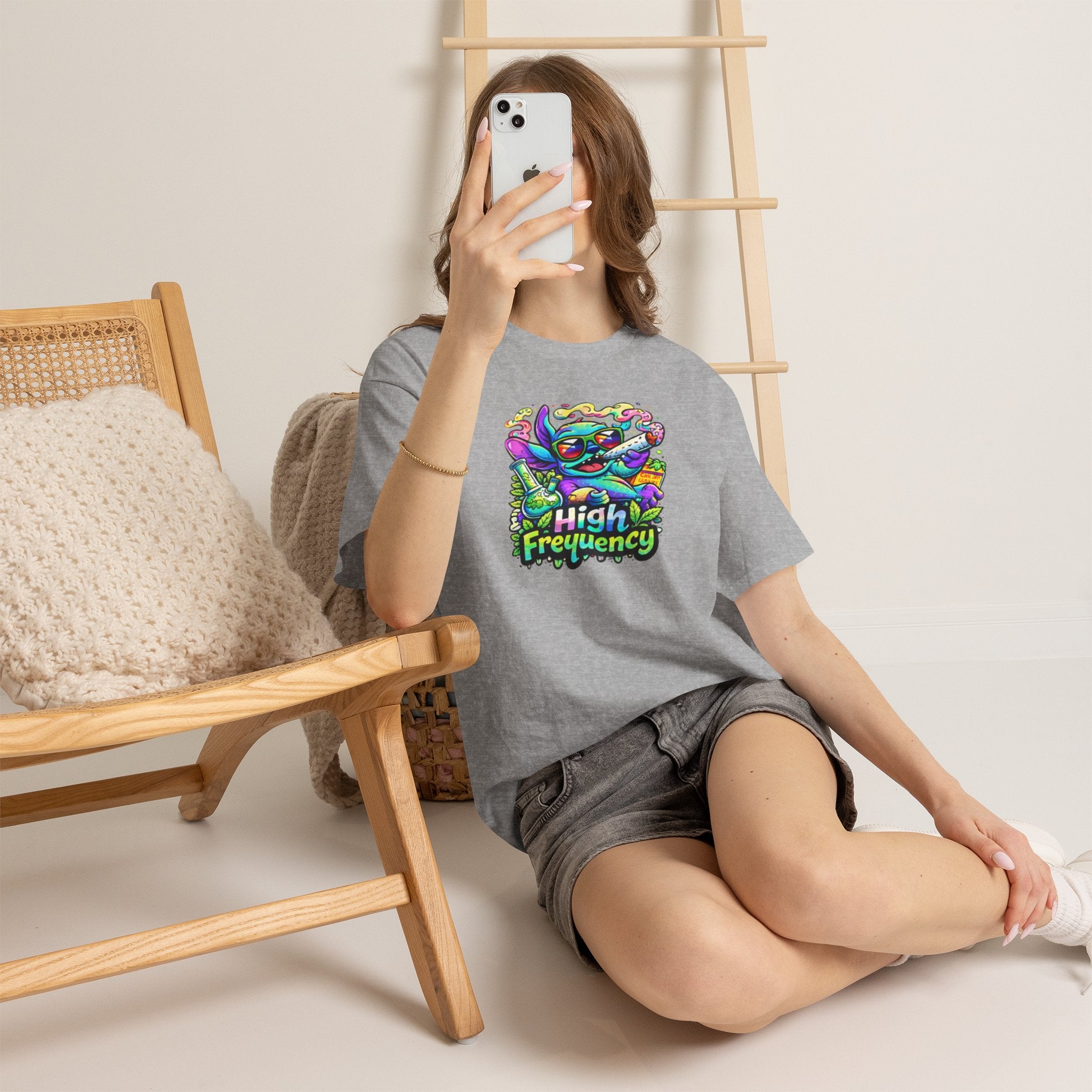 Psychedelic Cat 'High Frequency' Graphic Tee