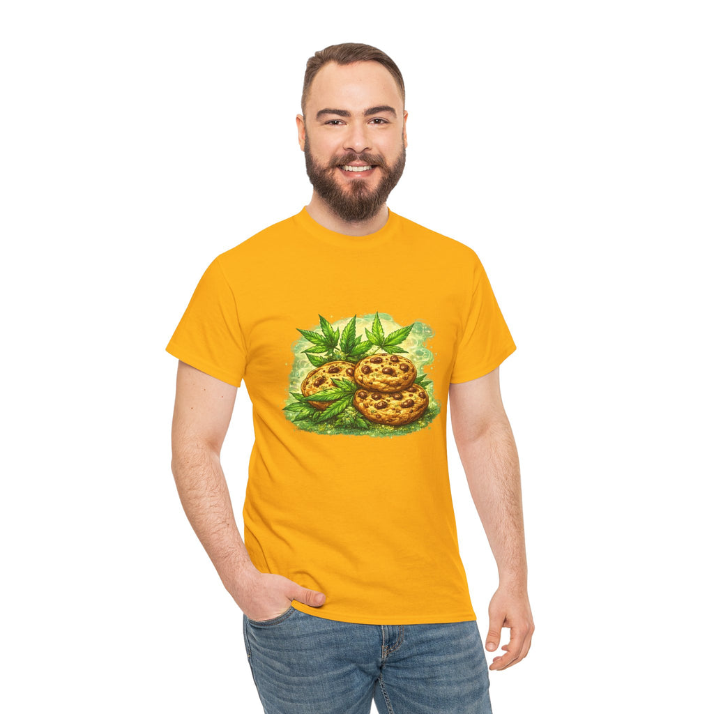 Cookie & Basil Garden Tee — Cute Baked Goods Illustration T-Shirt