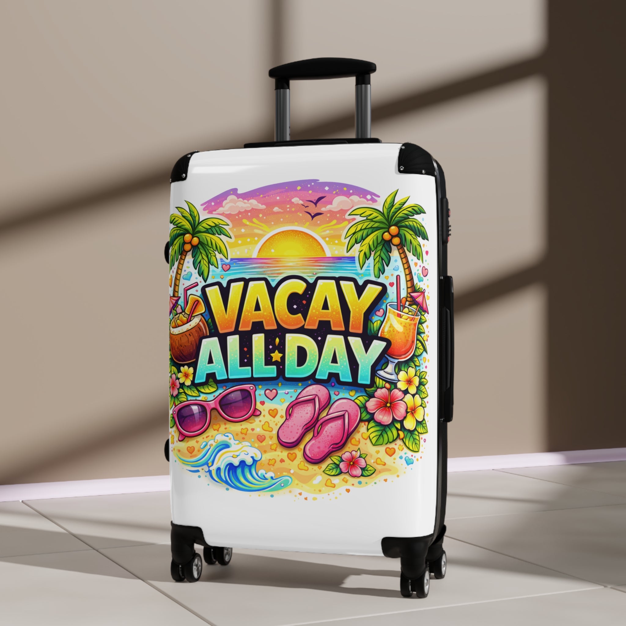 Suitcase - Vacay All Day Beach Carry-On Luggage