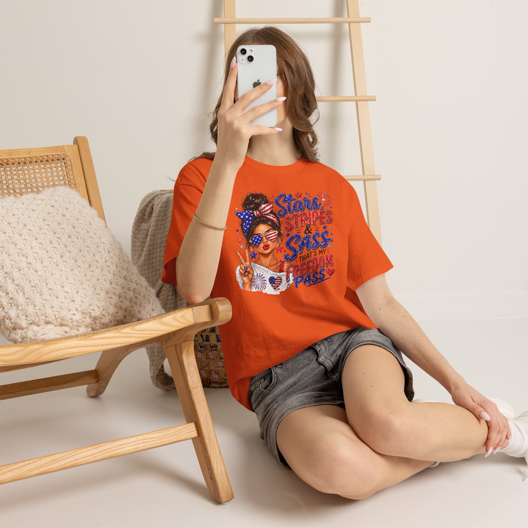 Patriotic 'Stars, Stripes & Sass' Tee — Fourth of July Women's Graphic T-Shirt